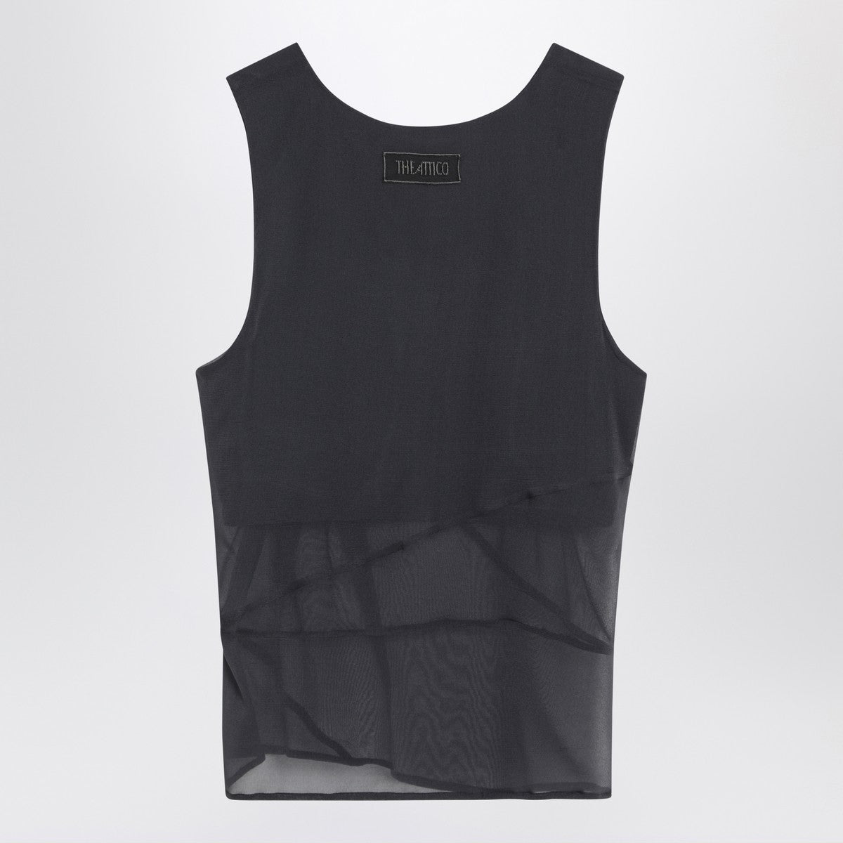 The Attico Gray silk tank top