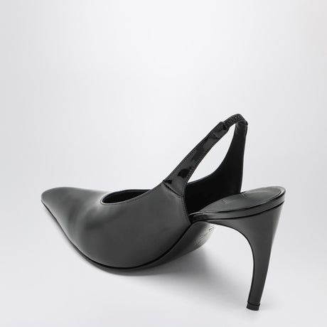 The Attico Black Viper Slingback