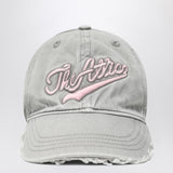 The Attico Vintage-effect grey baseball cap