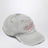 The Attico Vintage-effect grey baseball cap