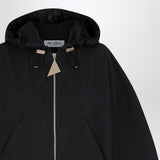 The Attico Black hooded bomber jacket