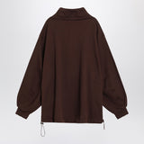 The Attico Brown cotton sweatshirt with logo