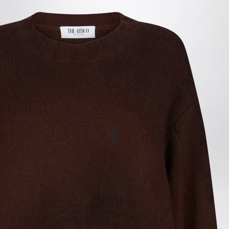 The Attico Brown wool and cashmere sweater