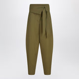 The Attico Military green wool gabardine trousers