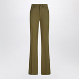The Attico Military green wool gabardine trousers