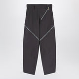 The Attico Dark grey trousers with zip details