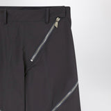 The Attico Dark grey trousers with zip details