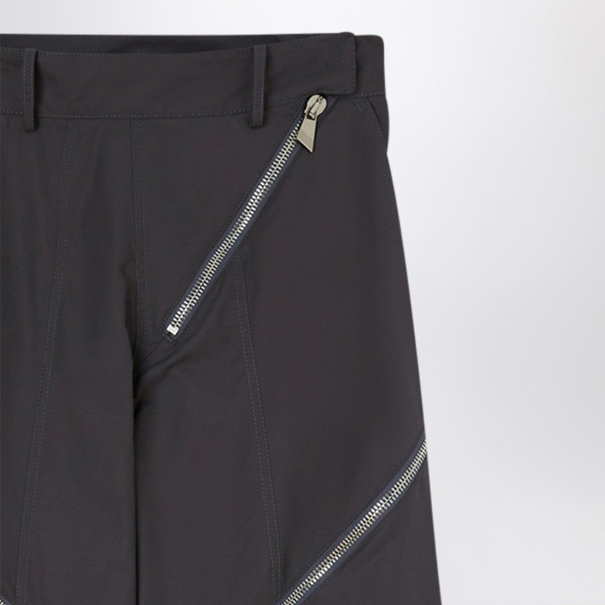 The Attico Dark grey trousers with zip details