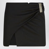 The Attico Black wool mini skirt