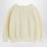Mini Rodini Ivory sweatshirt with embroidered ladybugs