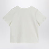 Mini Rodini white T-shirt with ladybug embroidery