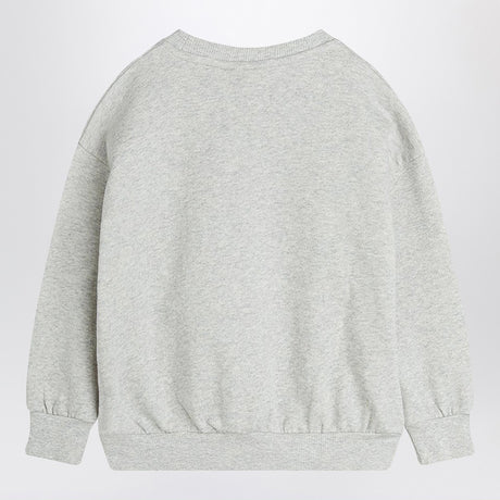 Mini Rodini Gray sweatshirt with heart and arrow in velour