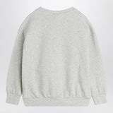 Mini Rodini Gray sweatshirt with heart and arrow in velour