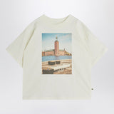 Mini Rodini white T-shirt with municipal print