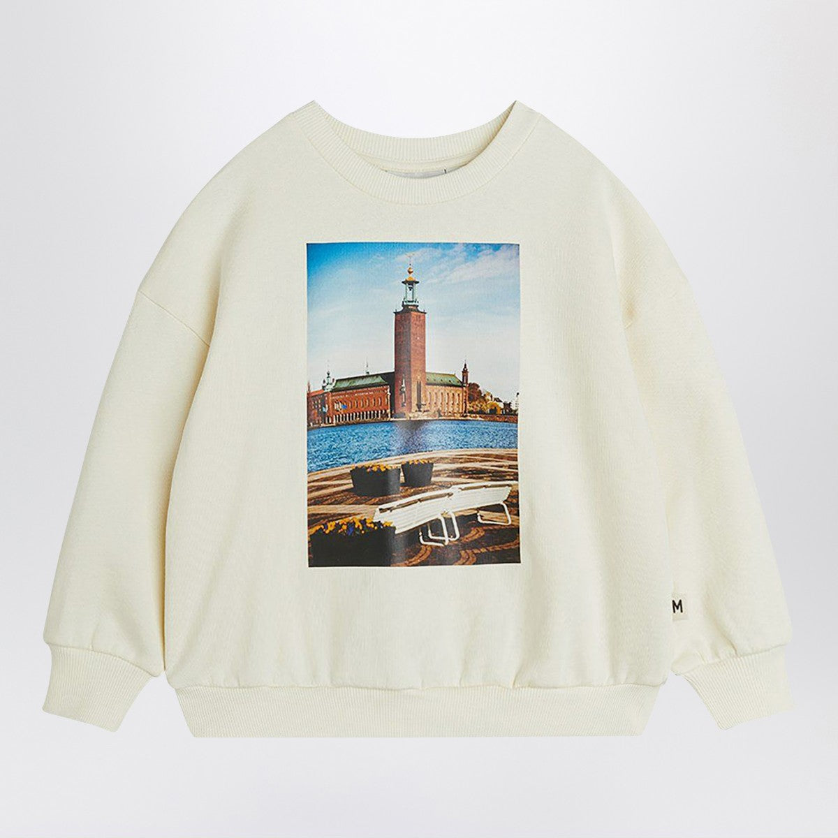 Mini Rodini White sweatshirt with municipal print