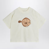 Mini Rodini white T-shirt with Flundra print