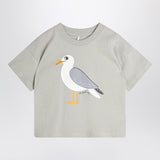 Mini Rodini Gray T-shirt with seagull print