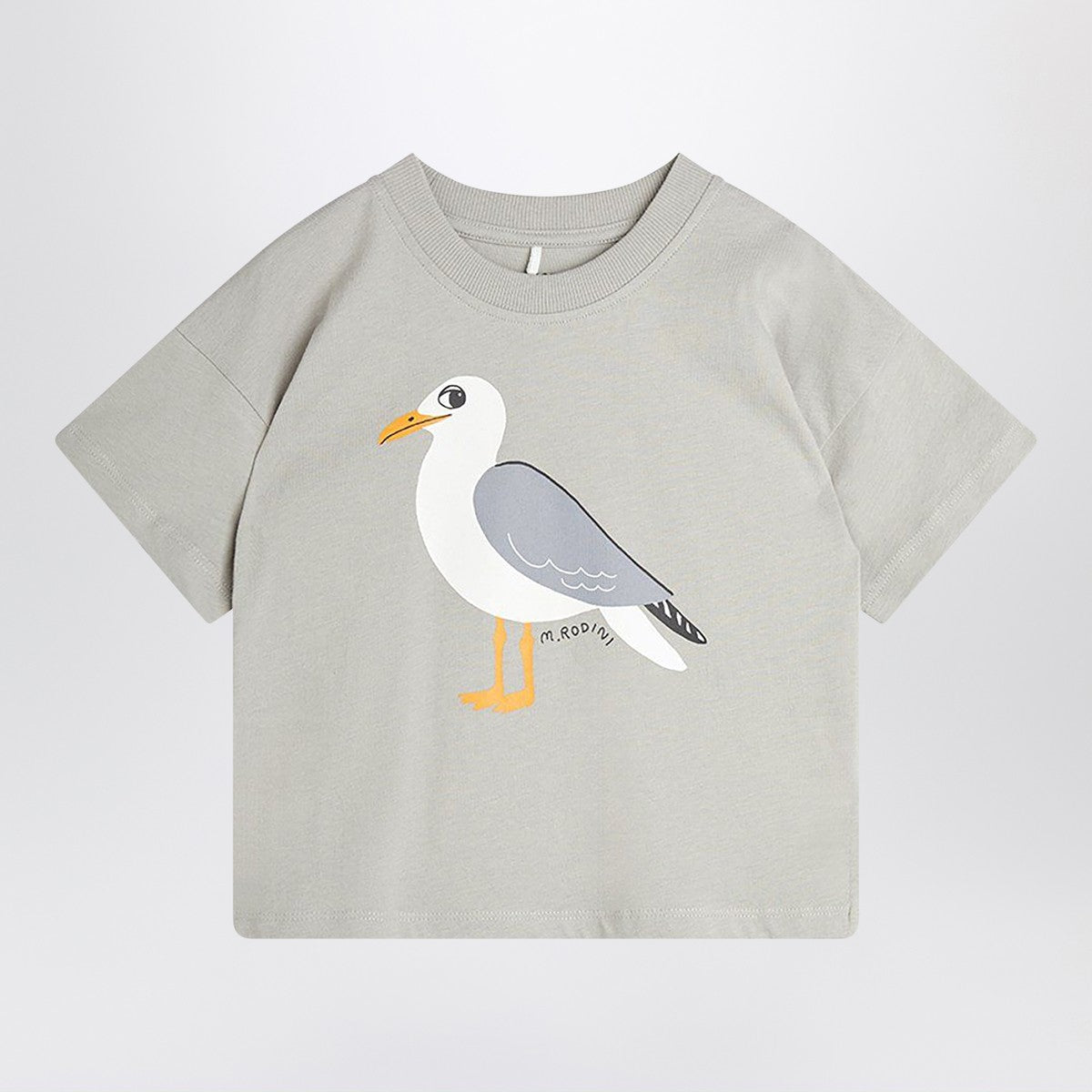 Mini Rodini Gray T-shirt with seagull print