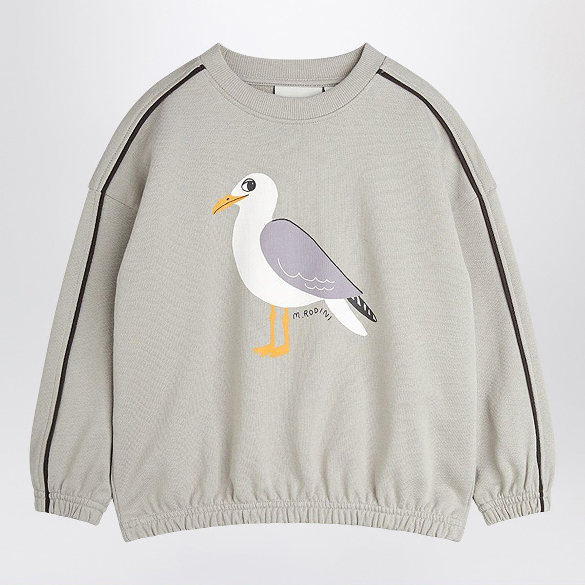 Mini Rodini Gray sweatshirt with seagull print