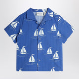 Mini Rodini Blue shirt with sailboats