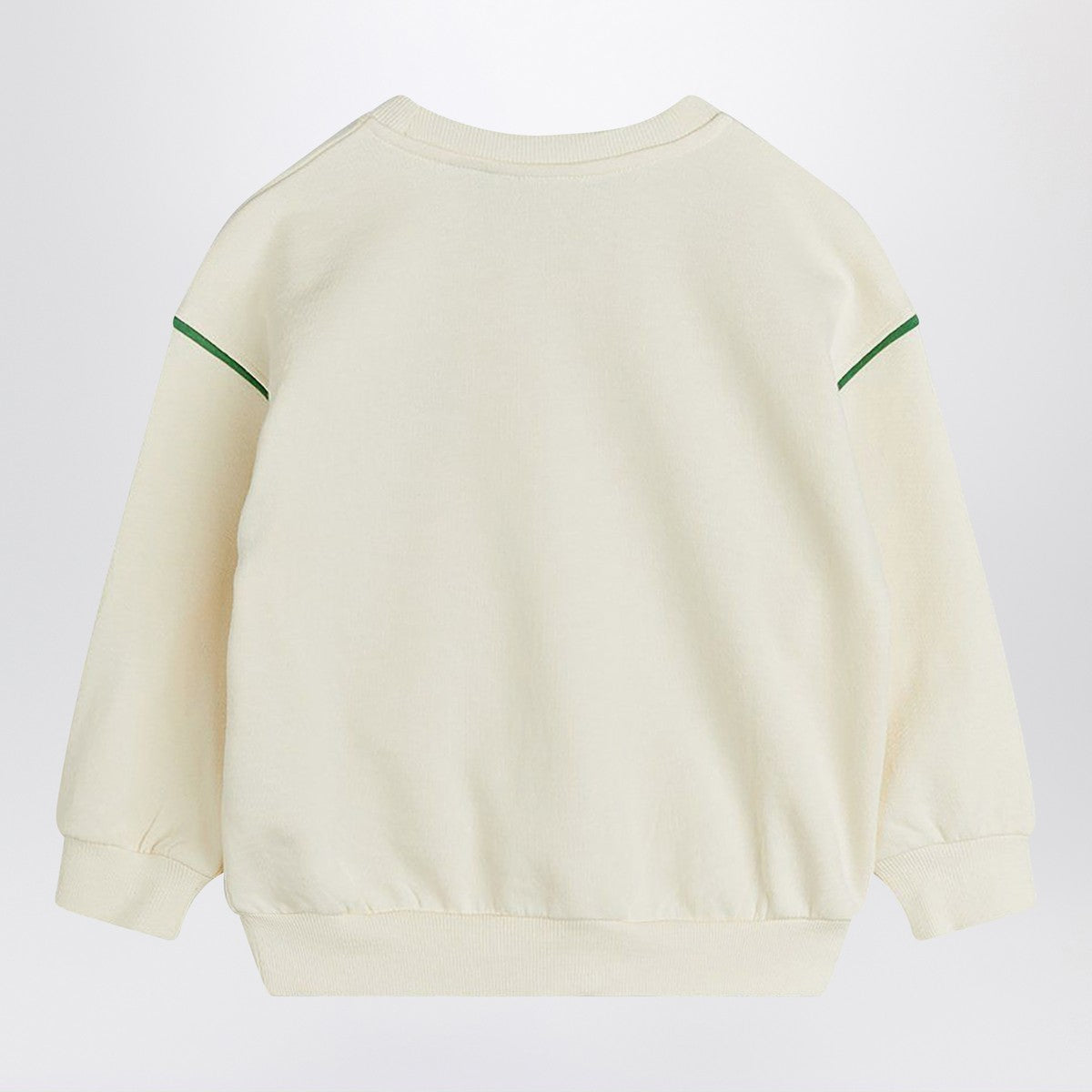 Mini Rodini Ivory sweatshirt with a velvet lizard