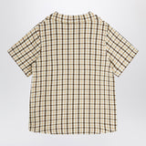 Mini Rodini Beige shirt with a checkered pattern