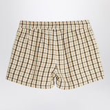 Mini Rodini Beige shorts with check pattern