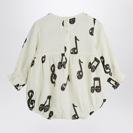 Mini Rodini White bodysuit with musical notes