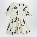 Mini Rodini White dress with musical notes