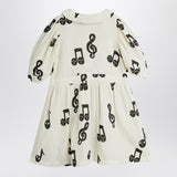 Mini Rodini White dress with musical notes