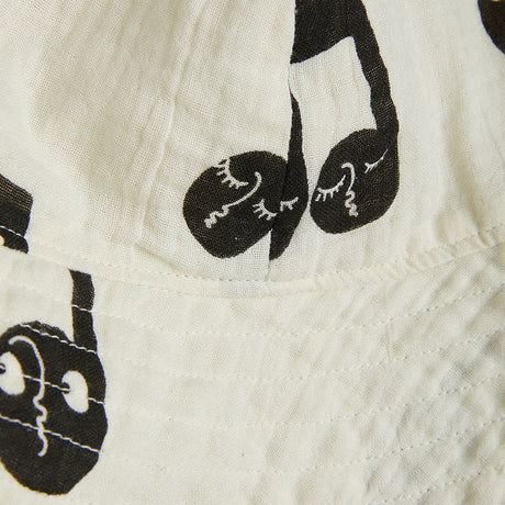 Mini Rodini White hat with musical notes