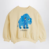 Mini Rodini Ivory sweatshirt with mammoth print