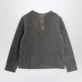 Mini Rodini Grey velvet crew-neck sweater