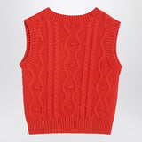 Mini Rodini Red Panda cable knit slipover