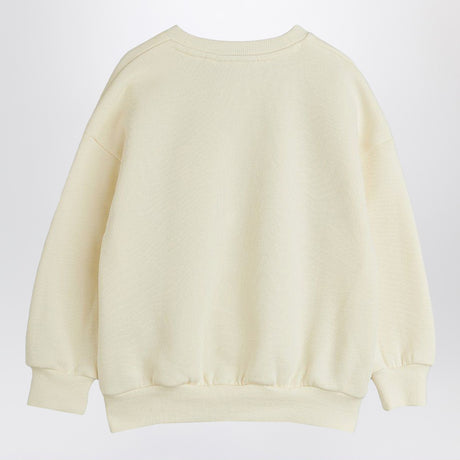 Mini Rodini Ivory sweatshirt with panda and cat print