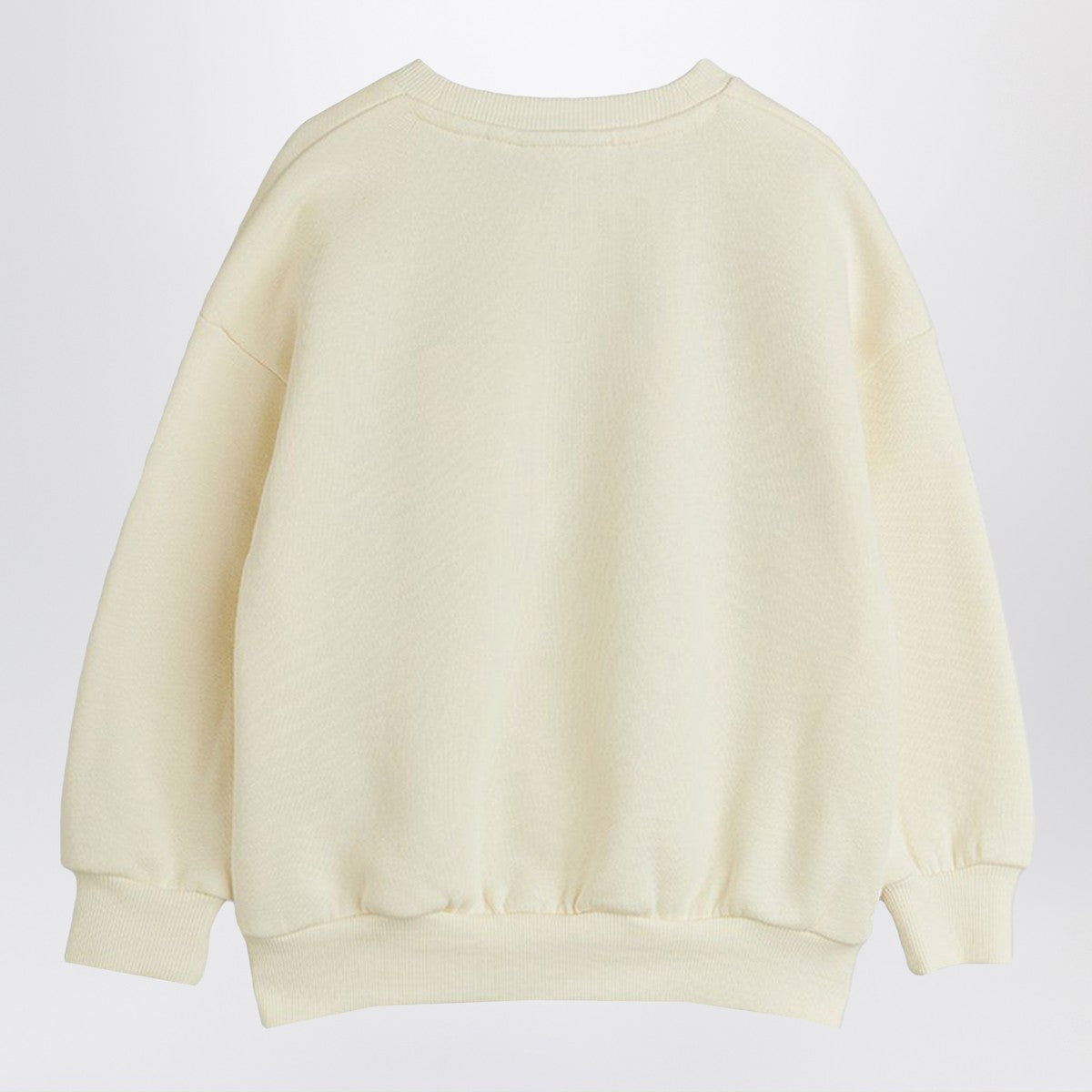 Mini Rodini Ivory sweatshirt with panda and cat print
