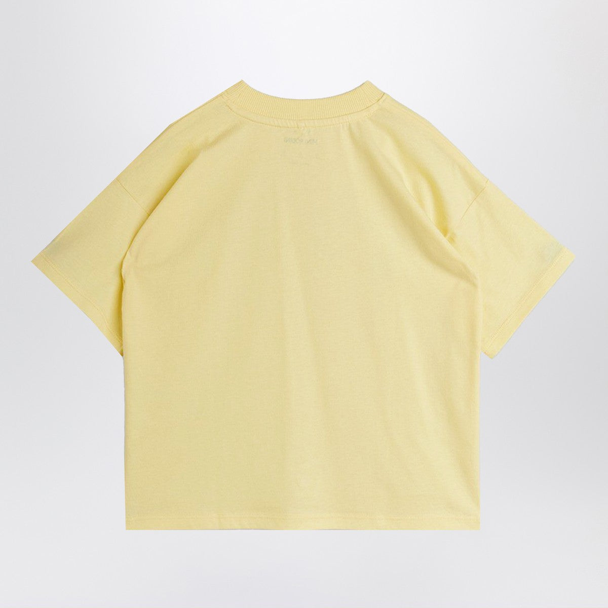 Mini Rodini Light yellow T-shirt with panda and cat print