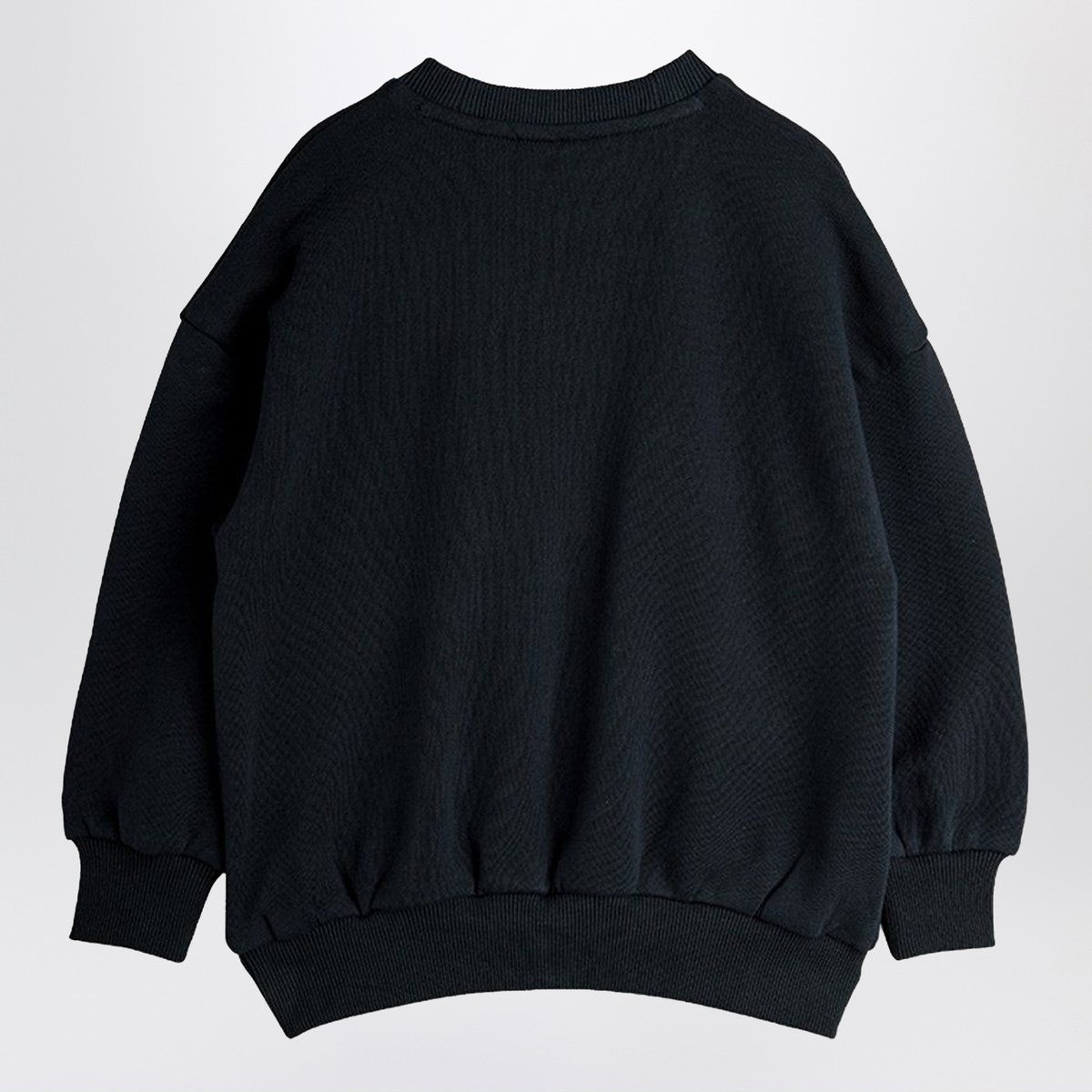 Mini Rodini Black sweatshirt with chenille mammoth
