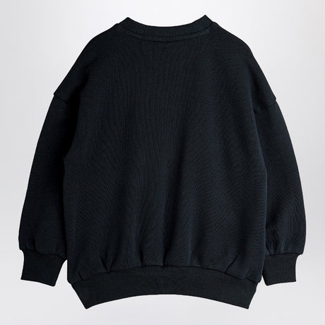 Mini Rodini Black sweatshirt with chenille mammoth
