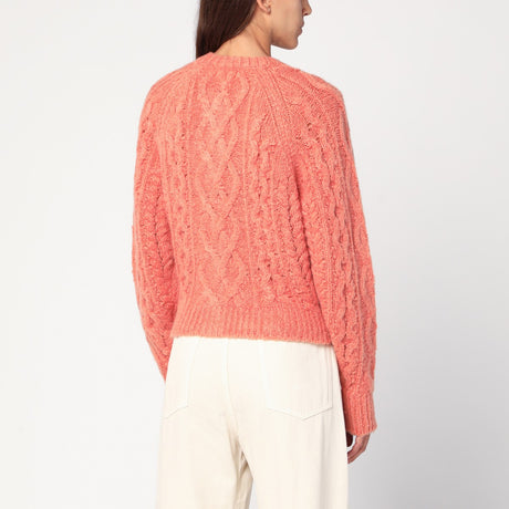 ISABEL MARANT Étoile Rust pink Yara openwork knit cardigan