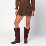 ISABEL MARANT Étoile Khaki Ceola skirt with ruffles