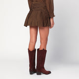 ISABEL MARANT Étoile Khaki Ceola skirt with ruffles