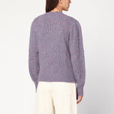 ISABEL MARANT Étoile Blue-violet openwork alpaca-blend sweater