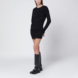 ISABEL MARANT Étoile Denise draped black jersey dress
