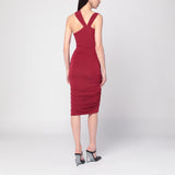 ISABEL MARANT One-shoulder Ethel dress in light burgundy
