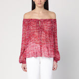 ISABEL MARANT Étoile Top red Vutti with print