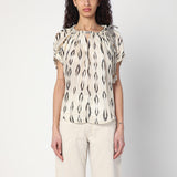 ISABEL MARANT Ecru/black blouse in silk