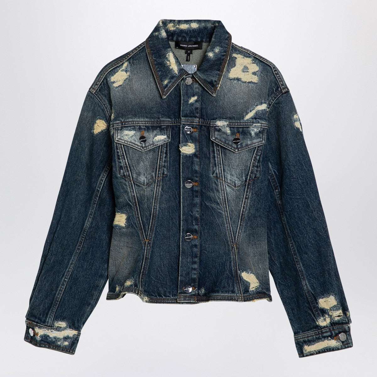 Marc Jacobs Washed denim jacket with worn details