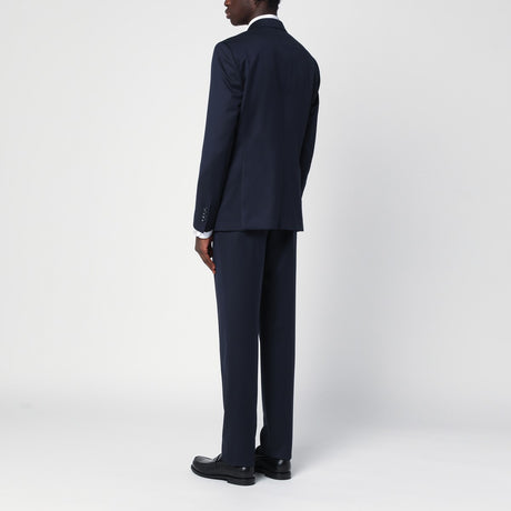 Tagliatore Navy blue double-breasted wool suit