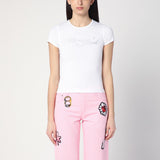 Marc Jacobs White T-shirt with logo and micro crystals